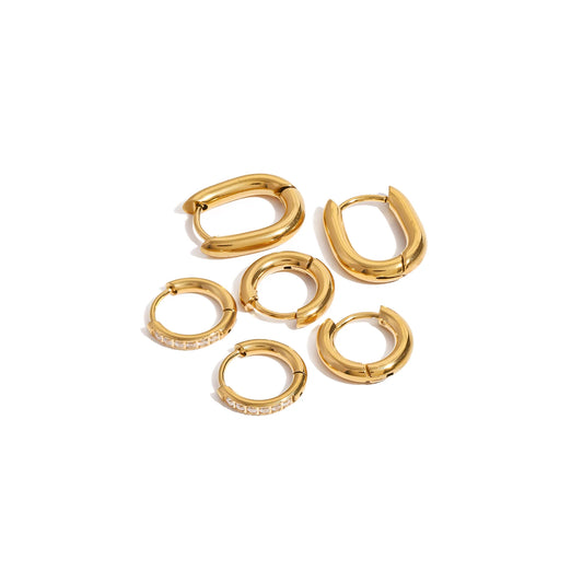 Cala Trio Huggie Hoop Earrings