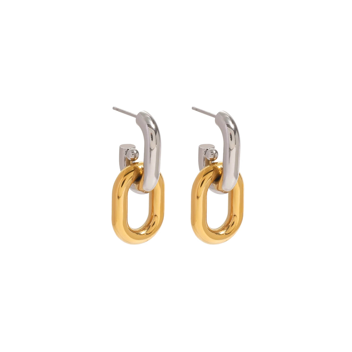 Dune Interlocking Link Drop Earrings