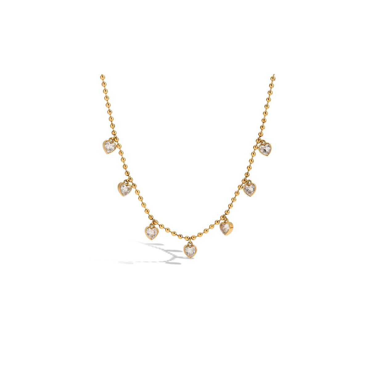 Sundial Beaded Crystal Drop Necklace
