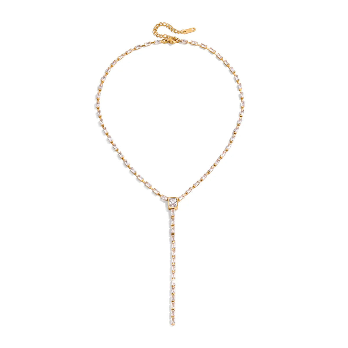 Marea Crystal Lariat Necklace