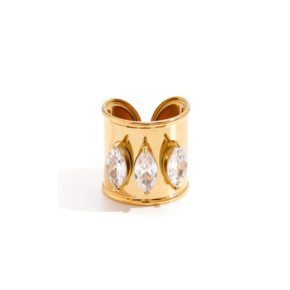 Ionian Three Stone Cuff Ring