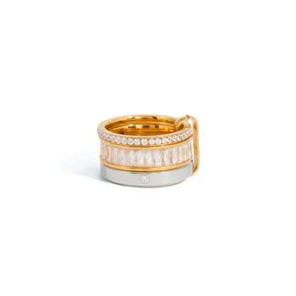 Cala Stacked Two Tone Band Ring