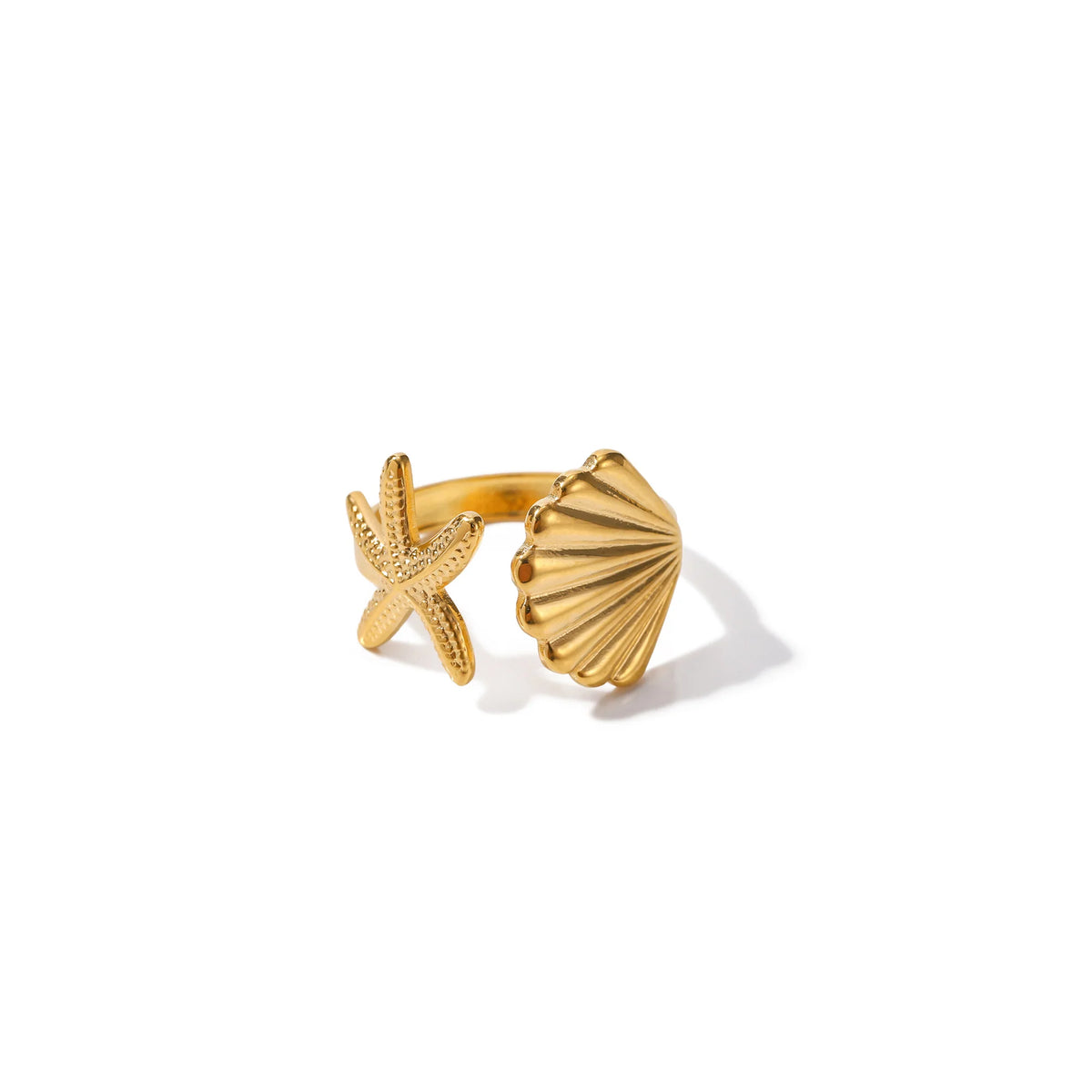 Cove Shell and Starfish Ring