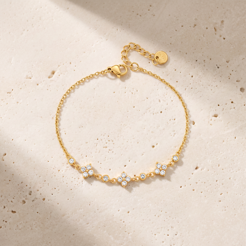 Juniper Clover Cluster Bracelet