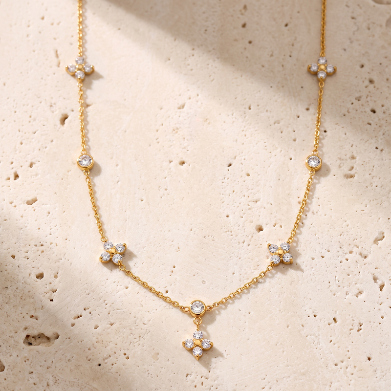 Mistral Clover Charm Necklace